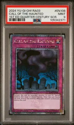 2024 YU-GI-OH! RA03-QUARTER CENTURY BONANZA #EN108 CALL OF THE HAUNTED PSA 9 - Image 1