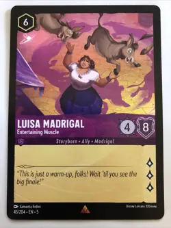 Disney Lorcana Shimmering Skies Luisa Madrigal Entertaining Muscle45/204 NM Rare - Image 1