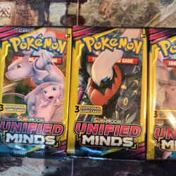 Pokemon Sun & Moon Unified Minds (4) 3-Card Booster Packs Art Set 2019 Sealed - Image 5
