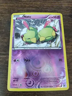 Pokemon Legendary Treasures Natu 55/113 Reverse Holo Card - Image 1