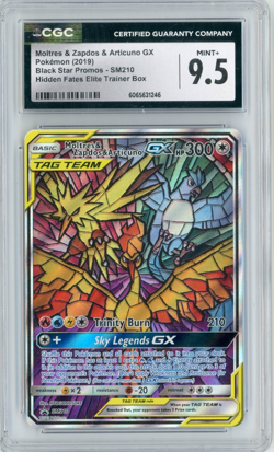 Pokemon TCG Moltres Zapdos Articuno GX Black Star Promo Card SM210 CGC 9.5 Mint - Image 1