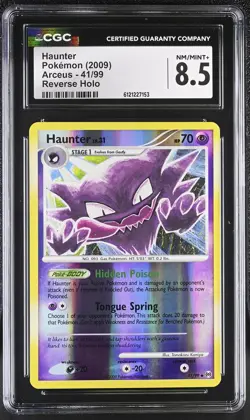 CGC 8.5 Haunter 2009 Arceus 41/99 Reverse Holo Pokemon Card - Image 1