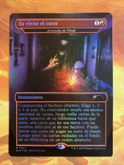 MTG Spanish Foil Borderless Ya viene el coco - Tibalt's Trickery Secret Lair!! - Image 1