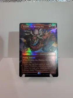 MTG Atsushi, the Blazing Sky Foil Borderless NEO Extras #410 Mythic - Image 1