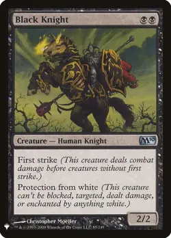 Black Knight 85 PLST Christopher Moeller First Strike MTG Human Protection WOTC - Image 1