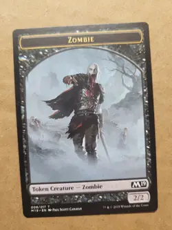 MTG Magic Token - Zombie (8/339) Core Set 2019 LP M19 BULK DISCOUNT MUST BUY 2+! - Image 1