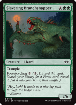 Slavering Branchsnapper #198 | NM Near Mint Foil | DSK Duskmourn Magic MTG - Image 1