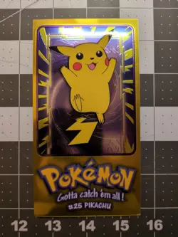 1999 Topps POKEMON JUMBO PIKACHU CHROME CARD ~ Vintage 1 of 5 ~ Holo FOIL - Image 1