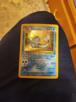 Pokemon Vaporeon Holo Jungle 1st Edition Shadow 12/64 MP - Image 1