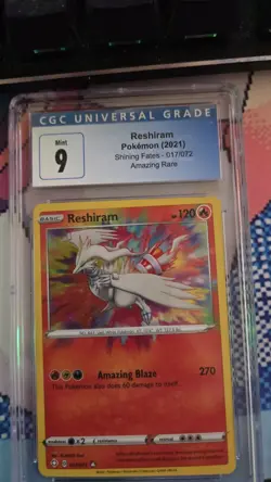 CGC Mint 9 Reshiram #17 Amazing Rare Pokemon Shining Fates - Image 1