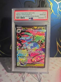 2025 POKEMON MEG EN-MEGA EVOLUTION 177 MEGA VENUSAUR EX SIR PSA 10 - Image 1