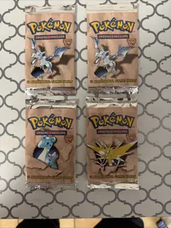 Wizards of The Coast Pokemon Fossil Booster Pack 4 Sealed Packs 742818061599 - Image 1