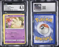 Twisted Miscut - Milcery 080/185 Vivid Voltage - CGC 8.5 - Pokemon TCG - Error - Image 1
