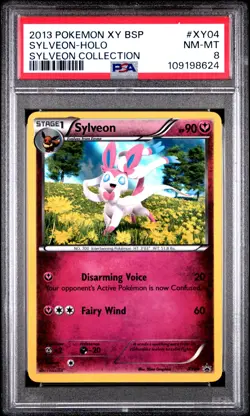 2013 POKEMON XY BLACK STAR PROMO SYLVEON COLL #XY04 SYLVEON-HOLO PSA 8 - Image 1