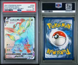 Pokemon Leafeon VMAX (Secret) 204/203 Evolving Skies Holo PSA 10 Rainbow - Image 3