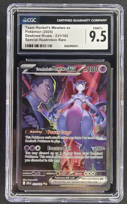 CGC 9.5 - Team Rocket's Mewtwo ex 231/182 SIR - Pokemon Destined Rivals DRI EN - Image 1