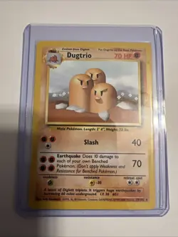 Pokemon TCG Dugtrio Base Set 19/102 Unlimited Rare - NM/LP - Image 1