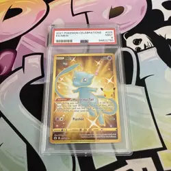 PSA 9 - MINT Full Art Fa/Mew #025 2021 - Pokemon Gold Secret Rare Celebrations - Image 1