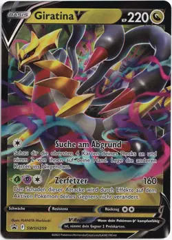 Pokemon Giratina V Ultra Rare Black Star Promo SWSH259 NM Deutsch - Image 1