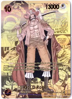 GOLD MANGA ALT ART LOW POP CUSTOM ONE PIECE!!! Gol D. Roger HOLOFOIL - Image 1