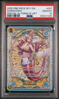 2025 ONE PIECE A FIST OF DIVINE SPEED SPECIAL ALT ART #057 SHIRAHOSHI PSA 10 - Image 1