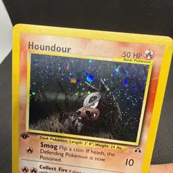 Pokemon 2001 1st Edition Houndour Holo Neo Discovery Card 5/75 - M/NM 🔥 - Image 2