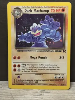 Dark Machamp 10/82 Team Rocket Holo Rare 2000 Wizards Pokemon Card English - Image 1