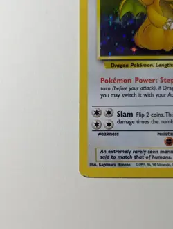 Dragonite 4/62 Fossil Holo Vintage Pokemon Card MP - Image 2