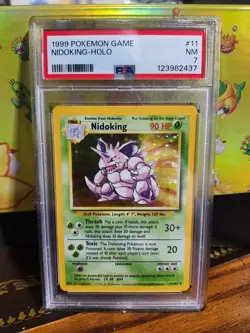 Nidoking 11/102 Holo Rare - Pokemon Base Set - PSA 7 NM - Image 1