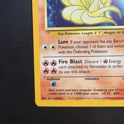 Pokemon Vintage Holo Ninetales 12/102 Base Set WotC 1999 - Image 5