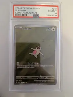 PSA 10 - 2024 Pokemon Ssp En-Surging Sparks Illustration Rare Slakoth #212 - Image 1