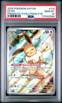 PSA 10 - 2025 Pokemon Prismatic Evolutions ETB EEVEE #173 (3586) - Image 1