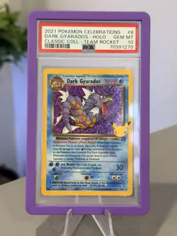 2021 Pokemon SWSH Celebrations Dark Gyarados Classic Collection Holo 8/82 PSA 10 - Image 1