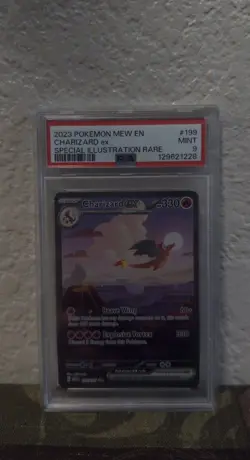 2023 POKEMON MEW EN-151 SPECIAL ILLUSTRATION RARE #199 CHARIZARD EX PSA 9 - Image 1