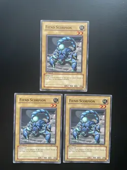 Yugioh Fiend Scorpion AST-059 Common 1st Edition LP/MP X3 - Image 1