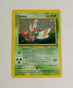POKEMON YANMA NEO DISCOVERY RARE VINTAGE HOLO 17/75 GREAT CONDITION CARD - Image 1