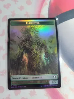 Golem 14 / Elemental 7 - Foil - Token - EOE - NM - MTG Magic the Gathering - Image 2