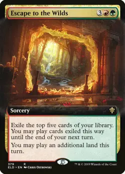 1x Escape to the Wilds Extended Art NM English MTG Throne of Eldraine - Image 1
