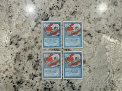 Blue Elemental Blast x4 Magic the Gathering Revised Blue Elemental Blast Played - Image 1