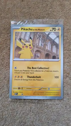 NEW SEALED Pikachu at the Museum - Oversize Natural History Museum Pokemon Promo - Image 1