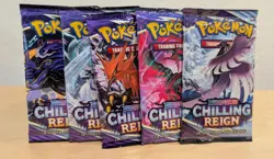 5x BOOSTER PACKS Pokemon Chilling Reign Full Art Set NEW SEALED - Image 1