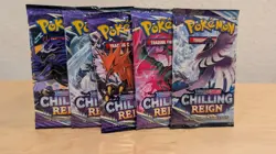 5x BOOSTER PACKS Pokemon Chilling Reign Full Art Set NEW SEALED - Image 3