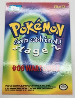 Pokemon Topps Wartortle Rainbow Holo #E8-12 - Image 2