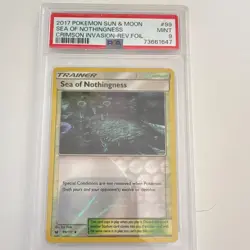Pokemon Sea of Nothingness 99/111 SM Crimson Invasion Reverse Holo PSA 9 TCG - Image 1