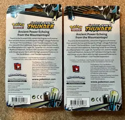 POKEMON SUN MOON LOST THUNDER BLISTER BOOSTER PACK X2 BOTH ROWLET & SALANDIT - Image 2