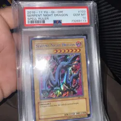 2010-17 Yu-Gi-Oh Serpent Night Dragon Spell Ruler PSA 10 GEM MINT. - Image 1