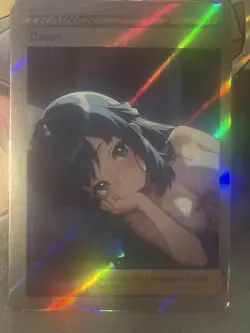 Pokemon Dawn Anime Waifu Custom DIY Trainer Art Pokemon card - Image 1