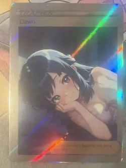 Pokemon Dawn Anime Waifu Custom DIY Trainer Art Pokemon card - Image 2
