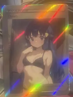 Pokemon Dawn Anime Waifu Custom DIY Trainer Art Pokemon card - Image 2