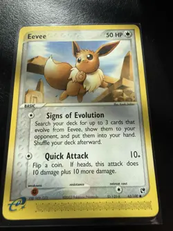 Pokemon Eevee TCG Card 63/100 Sandstorm Regular Non-Holo LP - Image 1